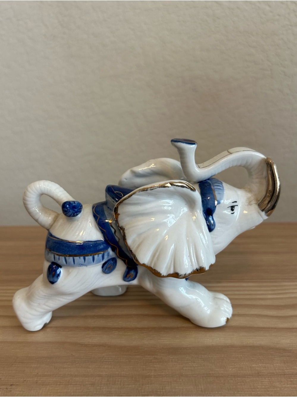 Vintage Porcelain Elephant Figurine